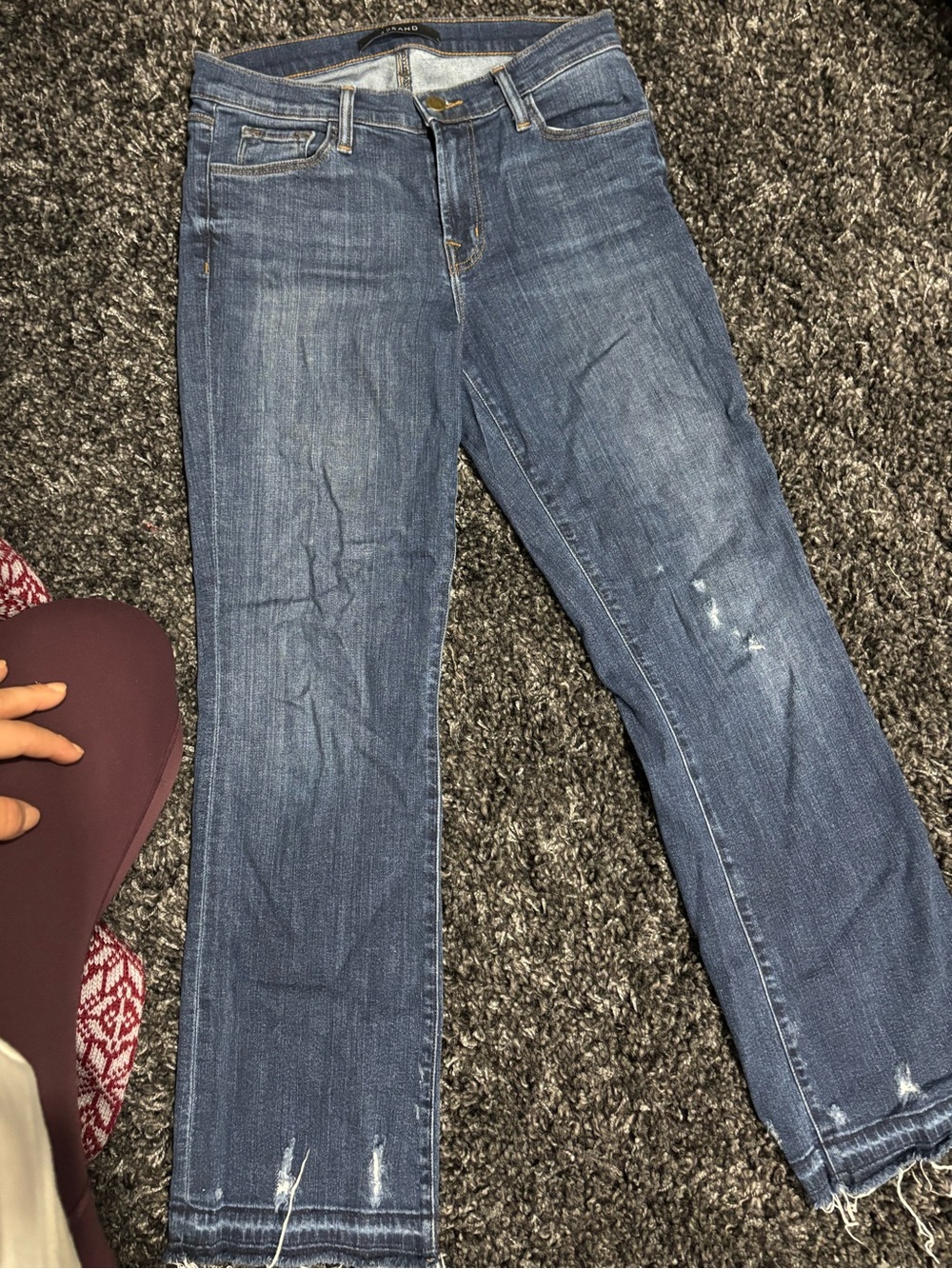 J Brand Mid-Rise Crop Jeans